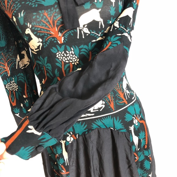 RARE Anna Sui | deer print dress - Picture 5 of 8